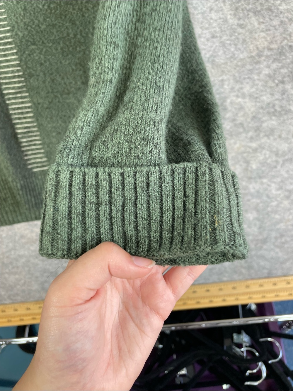 Vintage Arnold Palmer Wool Blend Golf Sweater Green Large V Neck Grandpa Core - Picture 8 of 14